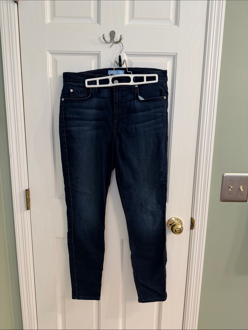 7 For All Mankind Dark Blue Skinny Jeans